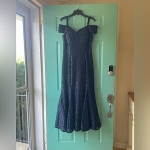 Ladies Navy formal gown.  Size 10P